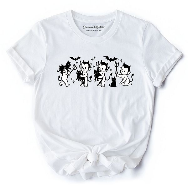 

Футболка Halloween с котами и чертями Ornamentallyyou
