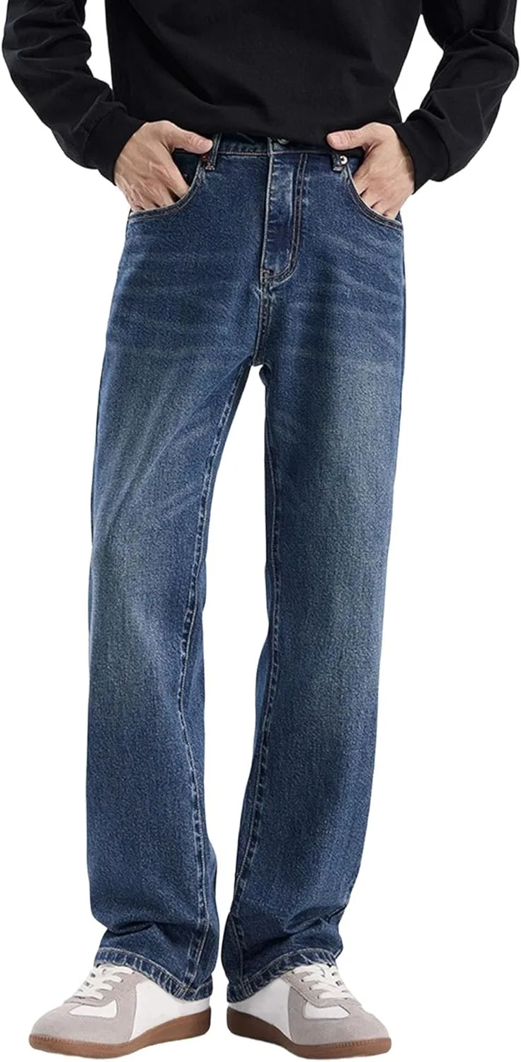 Джинсы прямого кроя, Mens Jeans, синий