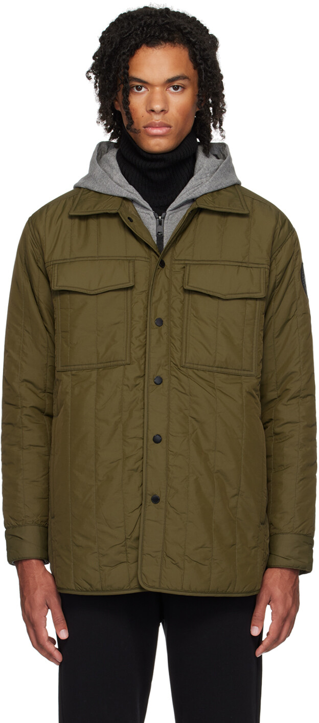 

Стеганая куртка Carlyle цвета хаки «Black Label» Canada Goose