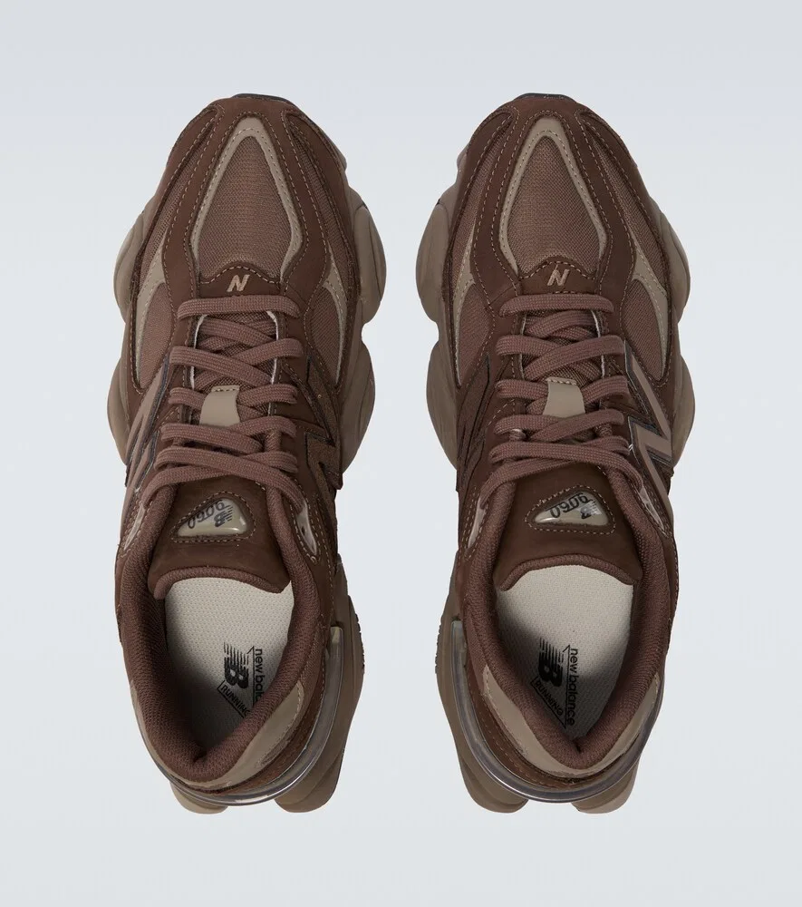Кроссовки 9060 с замшевой отделкой New Balance, коричневый — фото 4