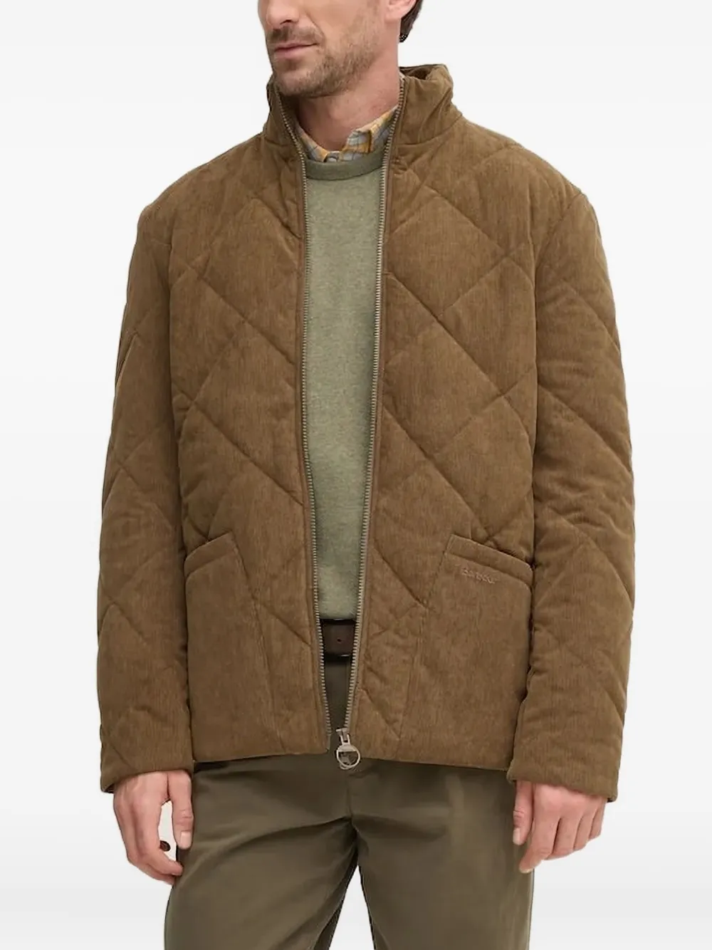 

Вельветовая куртка Liddesdale с начесом Barbour, коричневый