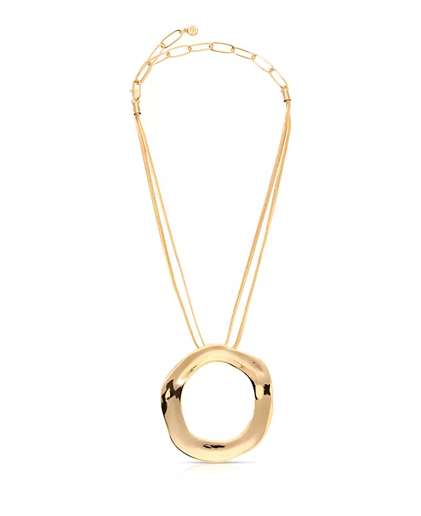 

Крупное ожерелье с открытым кругом и покрытием Ettika, gold