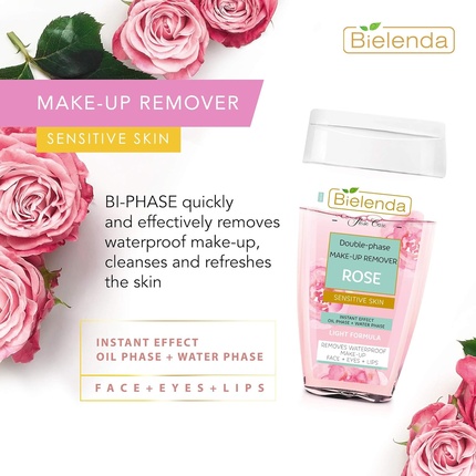 Средство для снятия макияжа Bielenda — Rose Care Двухфазное средство для снятия водостойкого макияжа — фото 2
