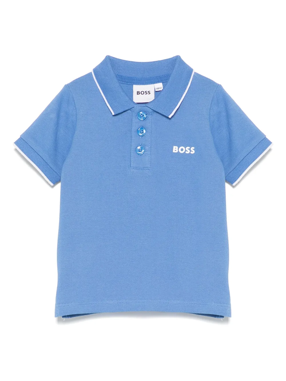 

Рубашка поло с логотипом BOSS Kidswear, синий