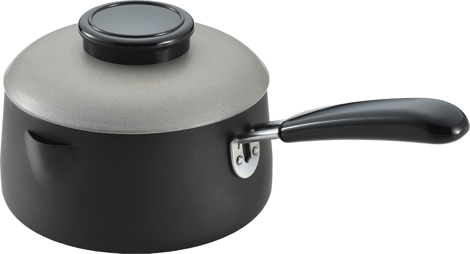 

Yoshikawa SH5394 Кастрюля для фритюра, кастрюля для темпура, кастрюля с одной ручкой, 6,3 дюйма (16 см), газовая плита, совместима с индукционной индукцией, утюг, с крышкой, Dankan Gourmet, сделано в Японии, Black