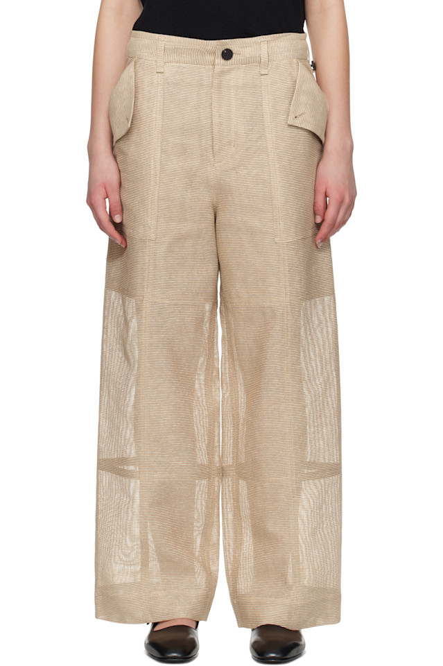 

Папирус брюки Issey Miyake, коричневый