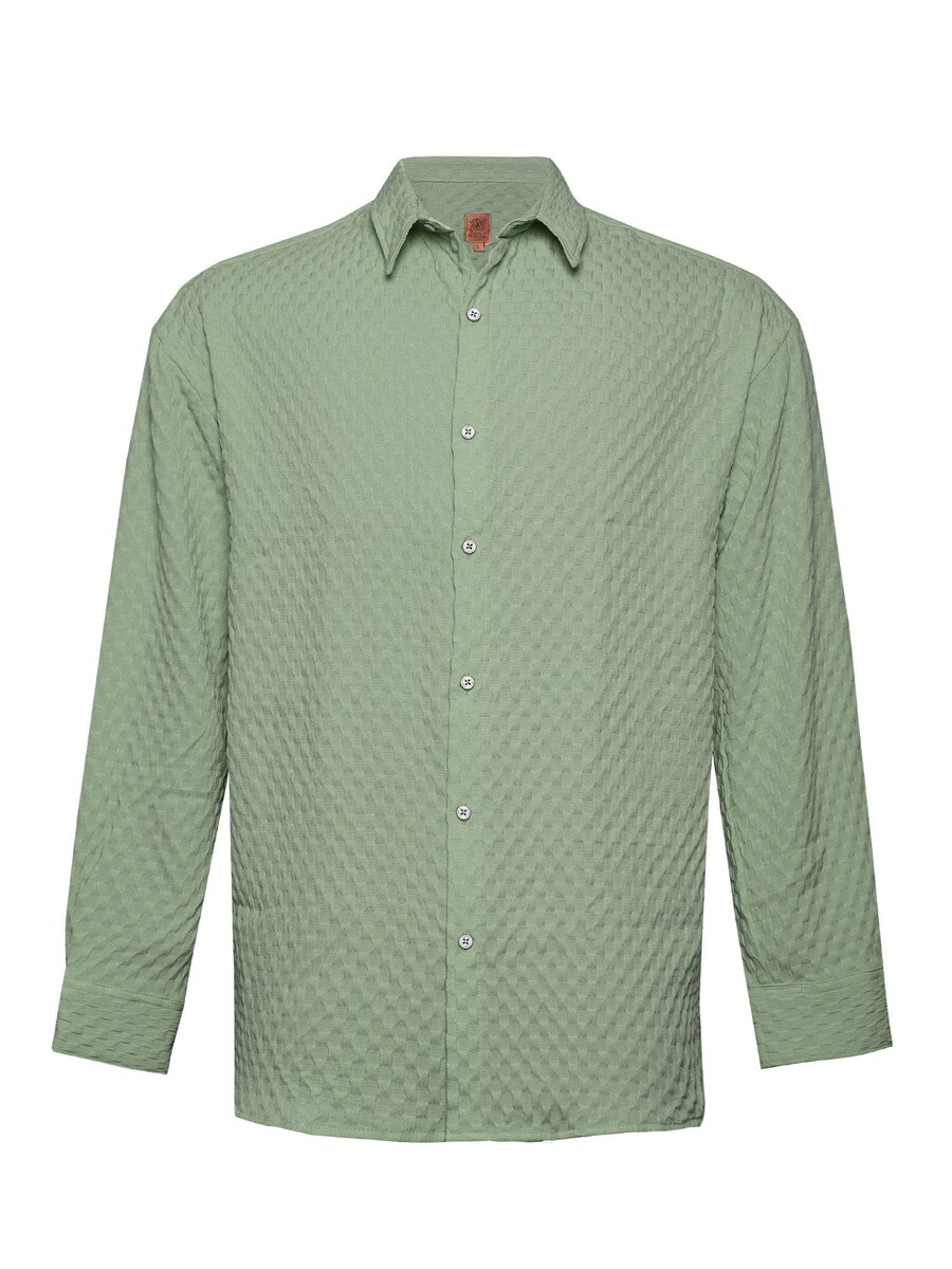 

Рубашка на пуговицах классического кроя Campus Sutra Taletta, зеленый