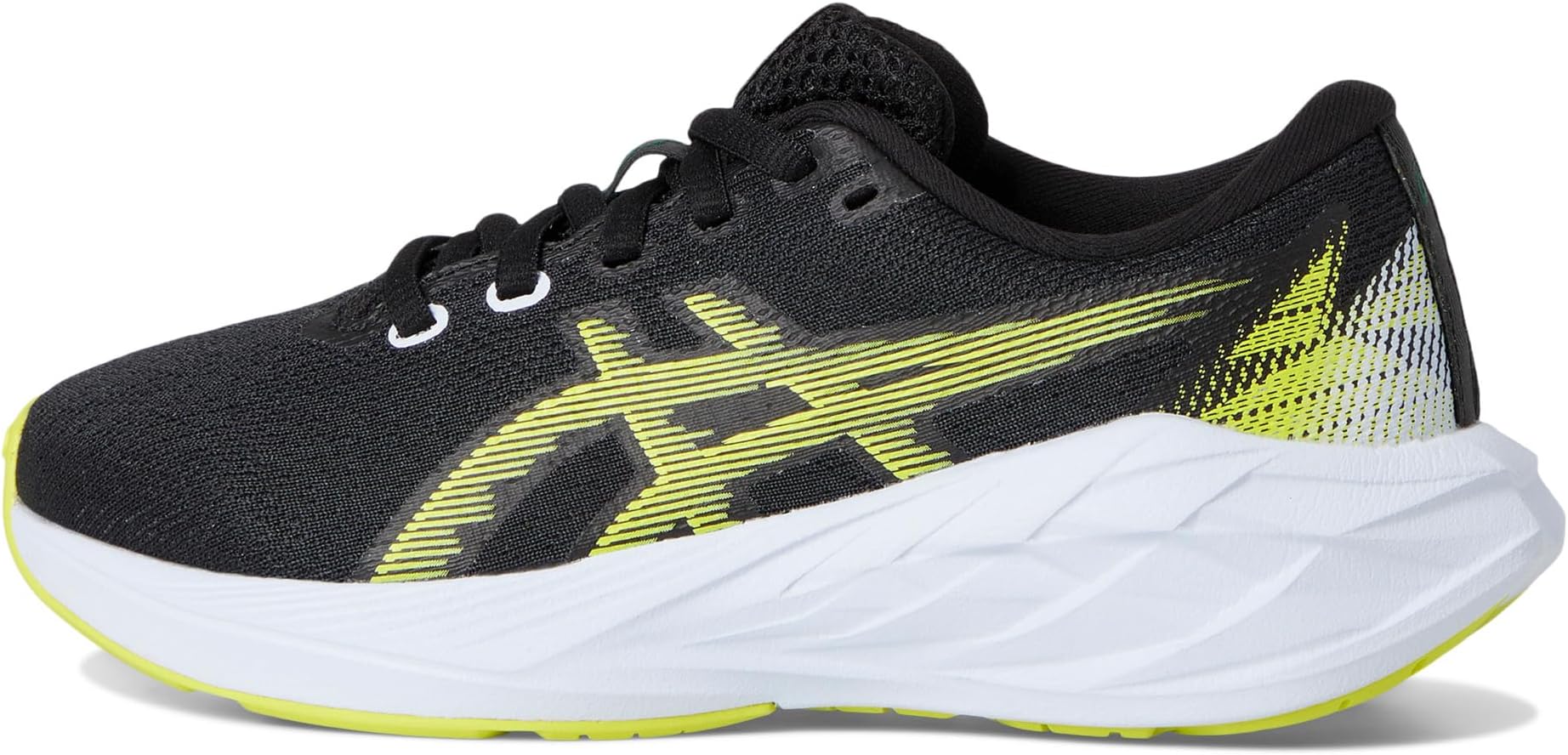 Кроссовки ASICS Kids Novablast 5 Grade School, цвет Black/Citron — фото 4