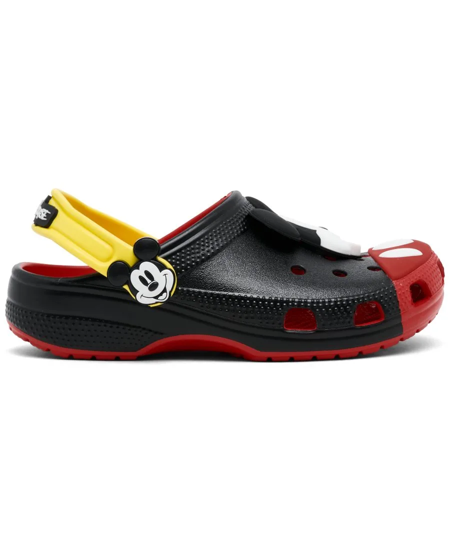 Классические сабо Disney для мальчиков с Микки Маусом от Finish Line Crocs, черный, красный — фото 2