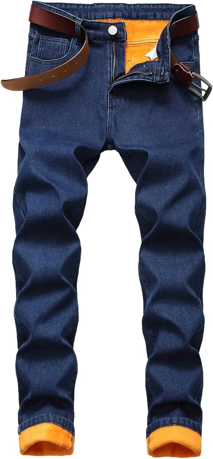 Джинсы утепленные, темно-синий