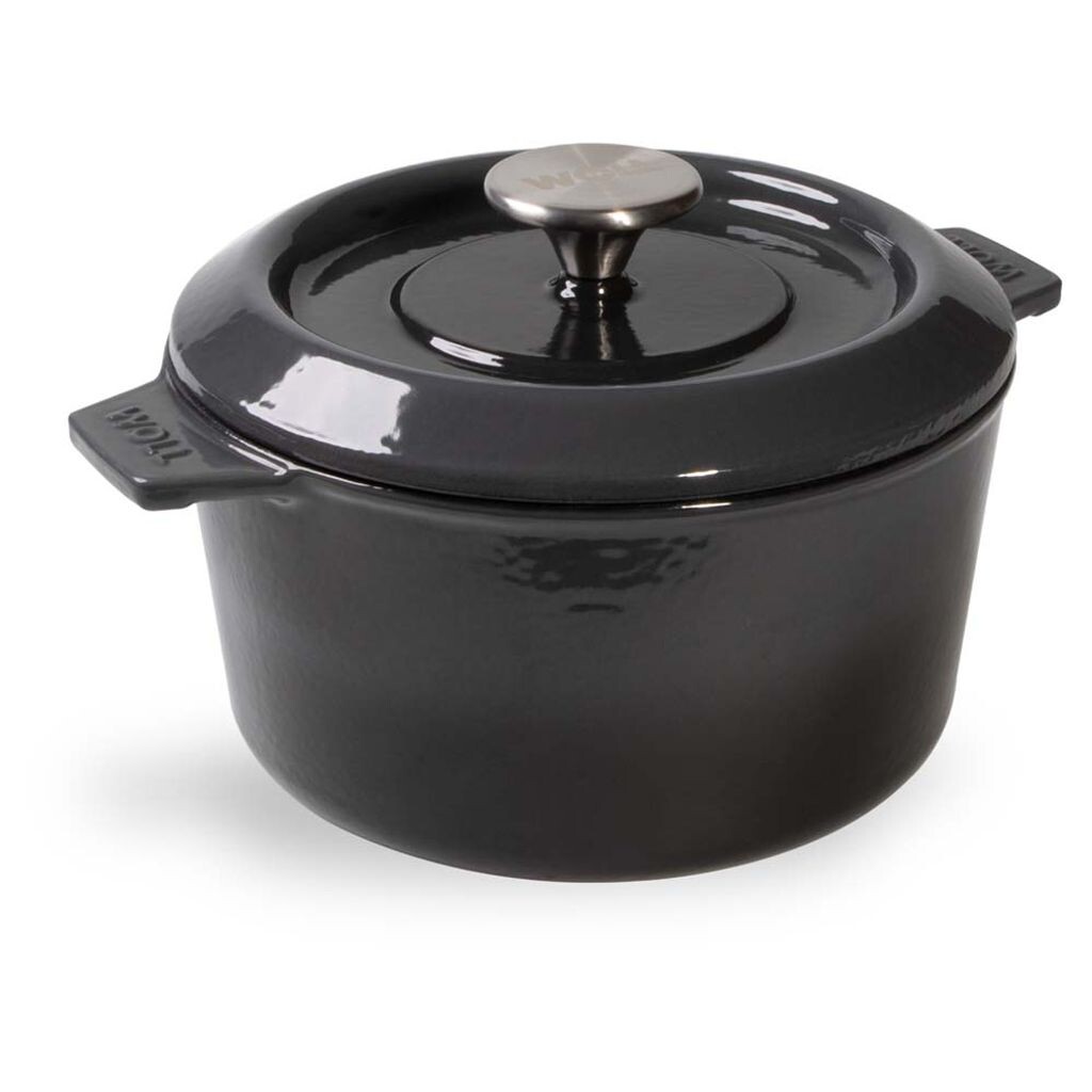 

Woll IRON, кастрюля с крышкой, Ø 18 см, высота 9 см, 1,8 литра, включая силиконовые ручки, Carbon Grey