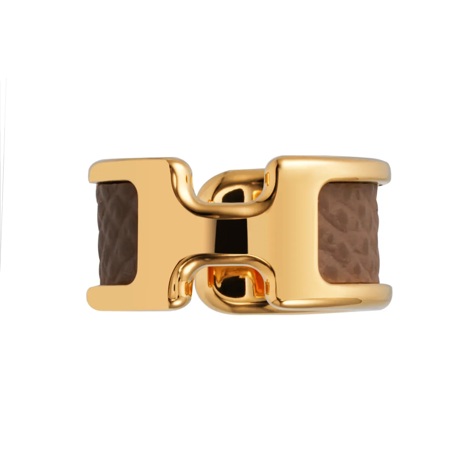 

Клипсы из коровьей кожи для женщин HERMES, золото