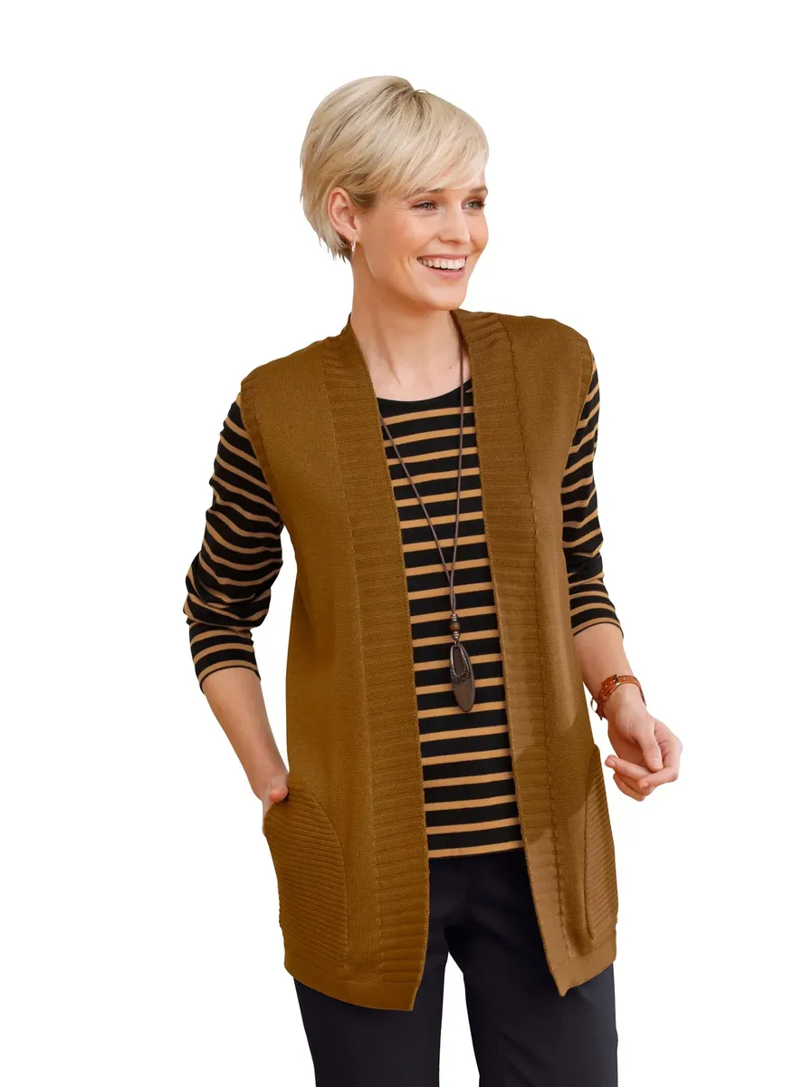 

Casual Looks Вязаный жилет, цвет Cognac