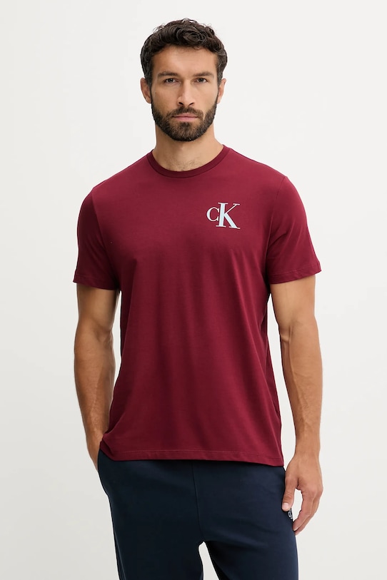 

Хлопковая футболка Calvin Klein Jeans, бордовый