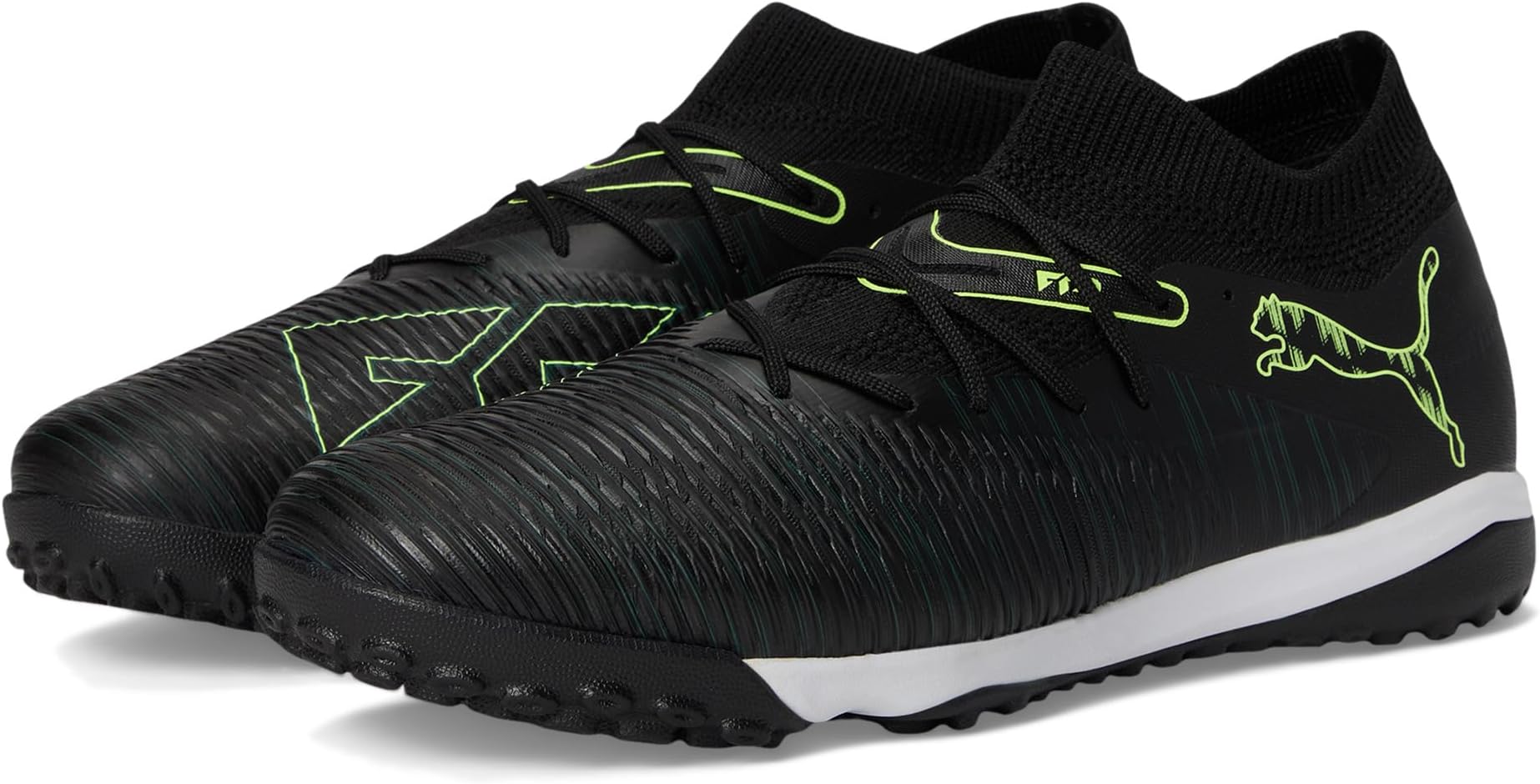 

Кроссовки PUMA Future 8 Match Turf Trainer Soccer Cleats, цвет Black/Fizzy Light/Green Terrain