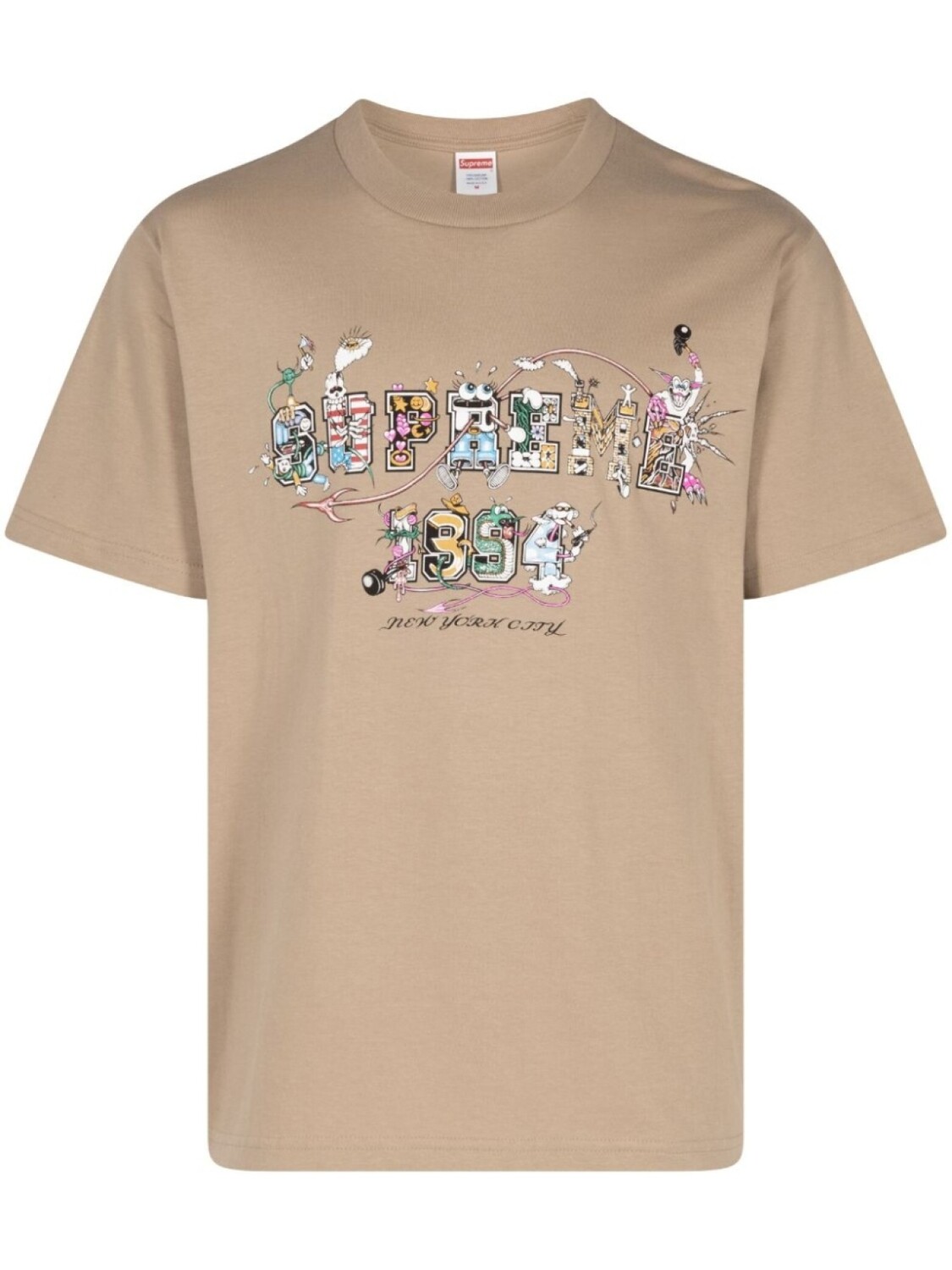

Supreme футболка из хлопка в стиле университетской школы, зеленый