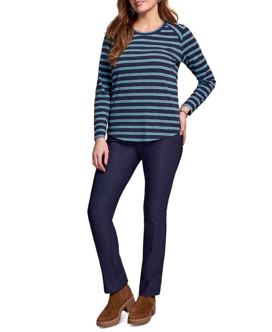 

Женская трикотажная блузка в полоску с круглым вырезом TRIBAL, Sapphire