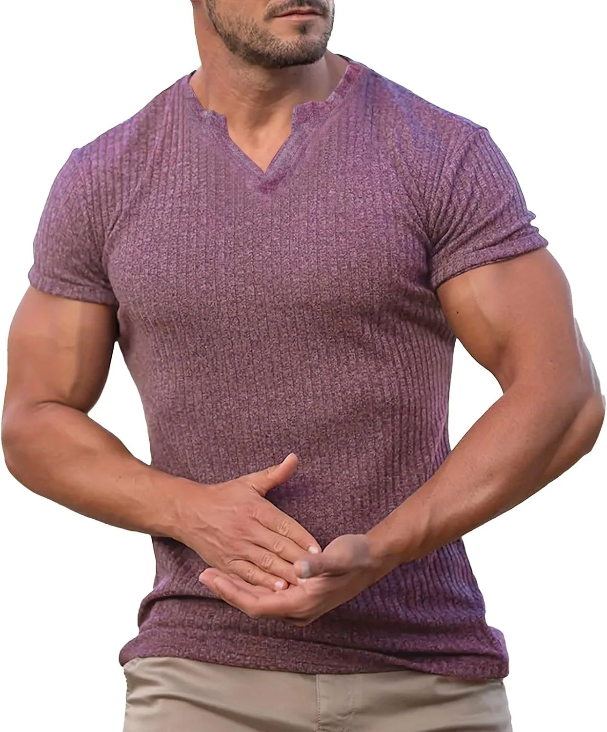 

Мужская футболка Muscle Slim с коротким рукавом, Slim Fit, для тренировок