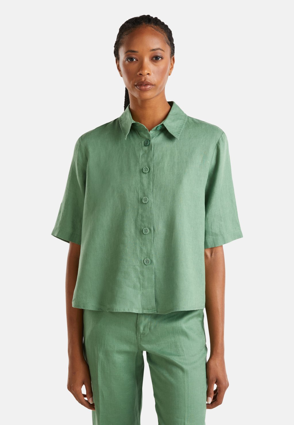 

Блузка на пуговицах United Colors of Benetton, зеленый
