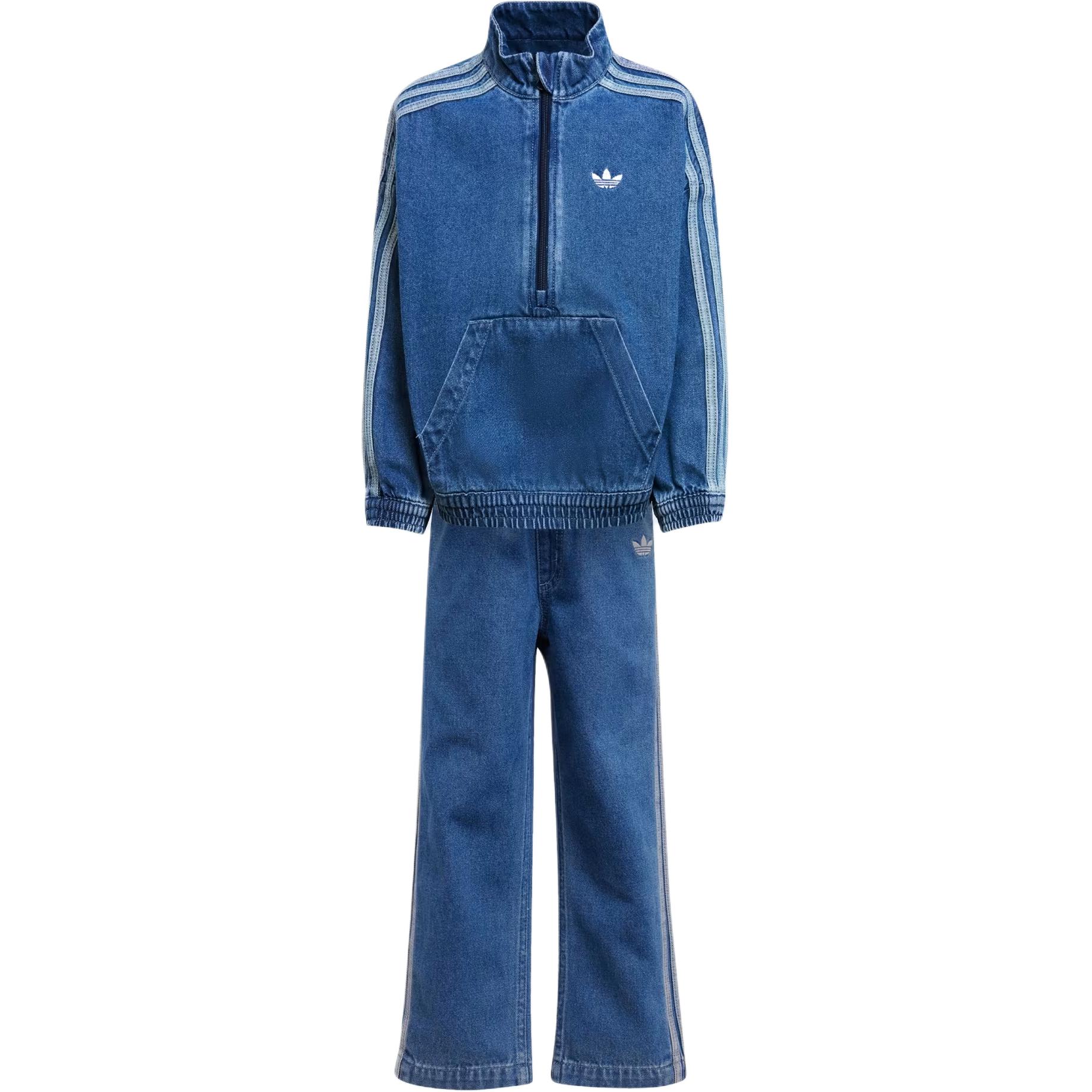 

Adidas Originals Повседневный спортивный деним комплект medium blue для детей 3-7 лет