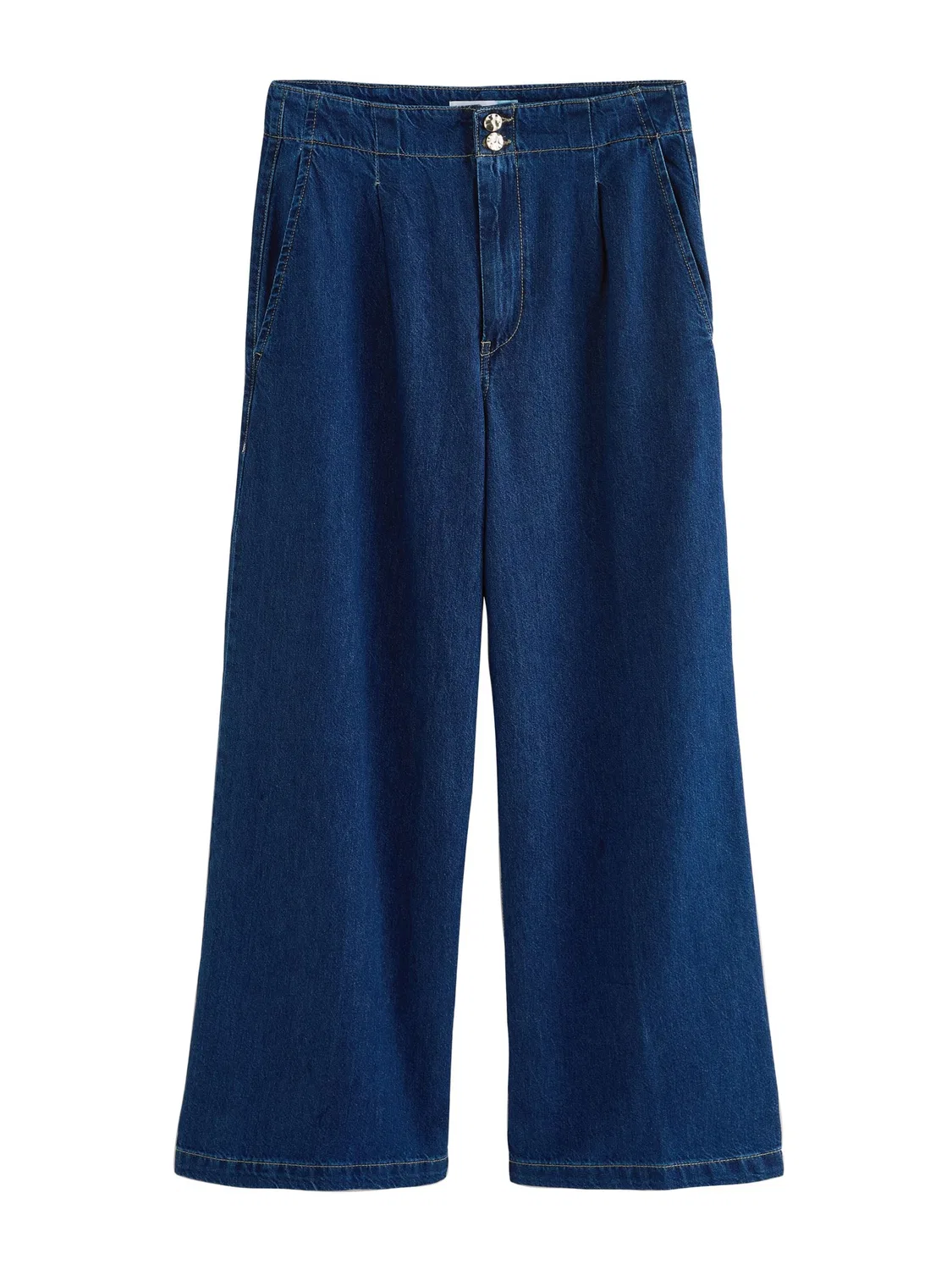 Широкие плиссированные джинсы Next, Dark Blue