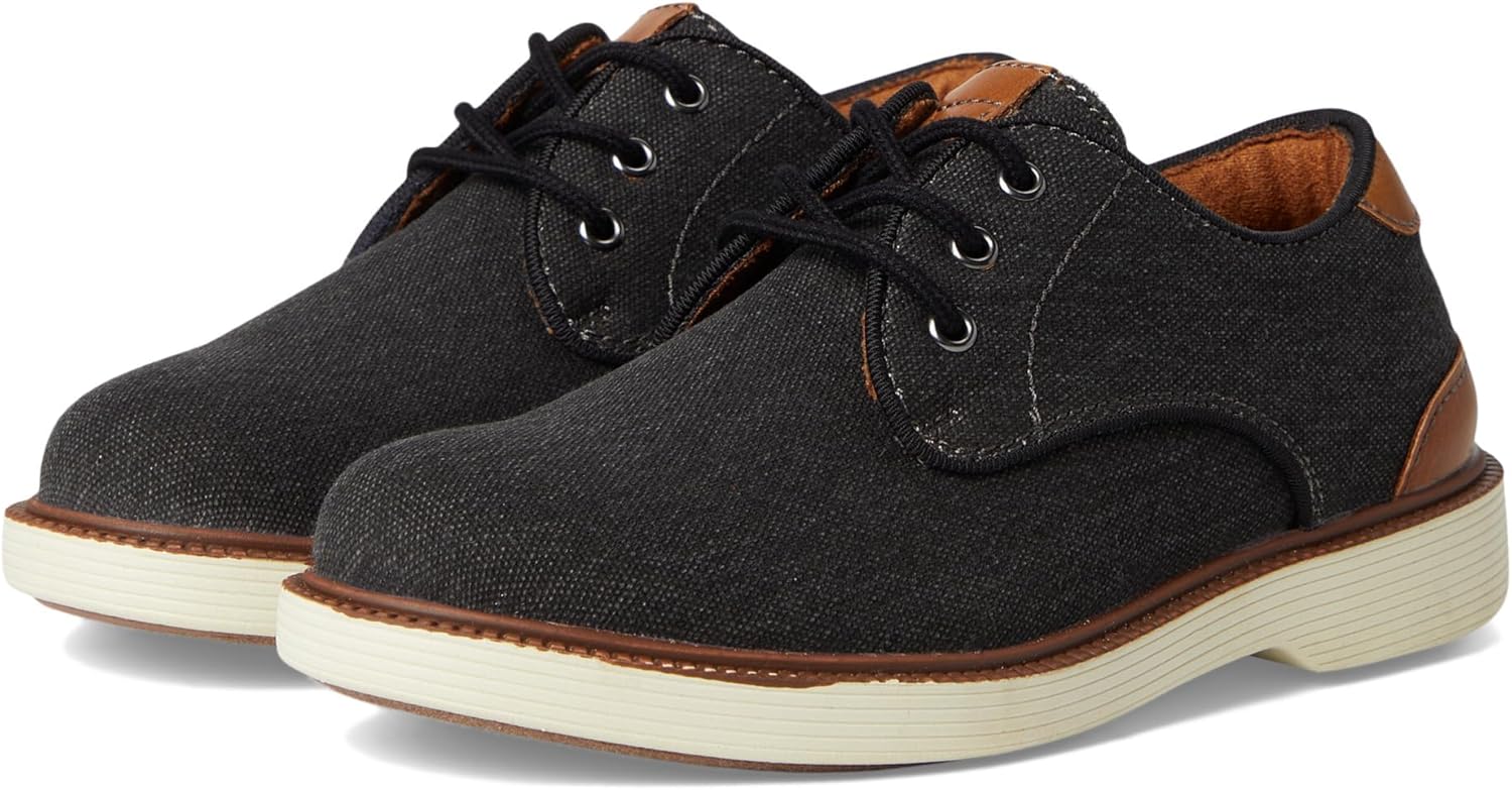 

Мужские оксфорды Florsheim Highland из холщовой ткани с простым носком Jr. (для малышей/детей постарше), черный