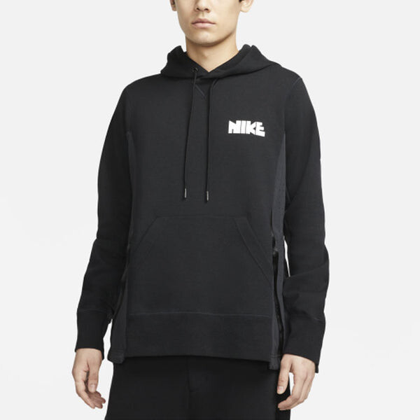 Толстовка x sacai logo printing splicing contrasting hoodie 'black' Nike, мультиколор — фото 3
