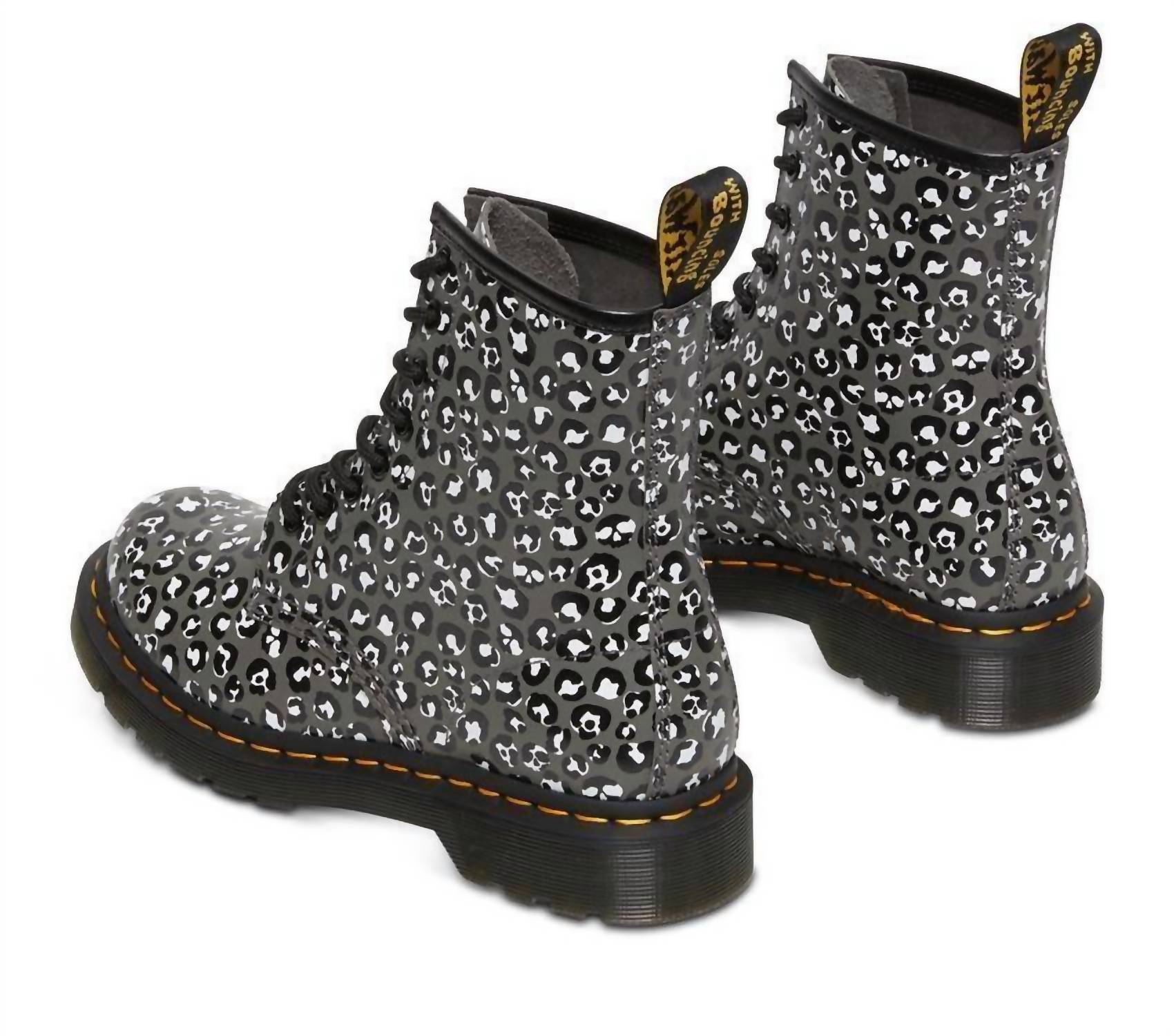 Полусапоги женские Dr. Martens, цвет gunmetal loud leopard smooth — фото 2