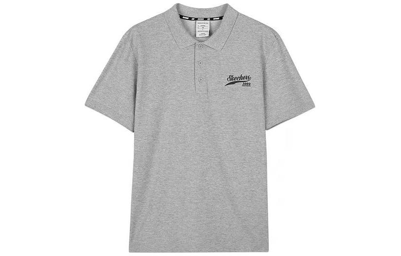 

Футболка поло мужская средняя серый меланж Skechers, Medium Heather Gray/004F