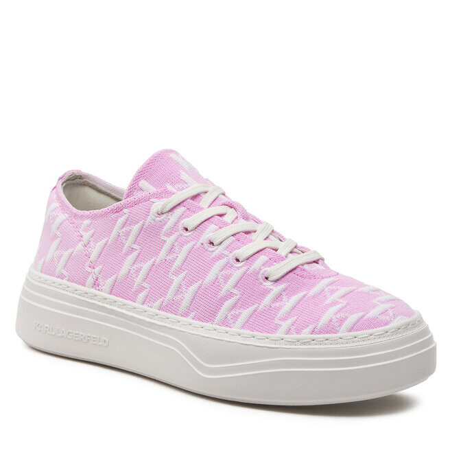 Кроссовки KARL LAGERFELD KL63421 Lilac Knit Text w/White KV1, фиолетовый — фото 2