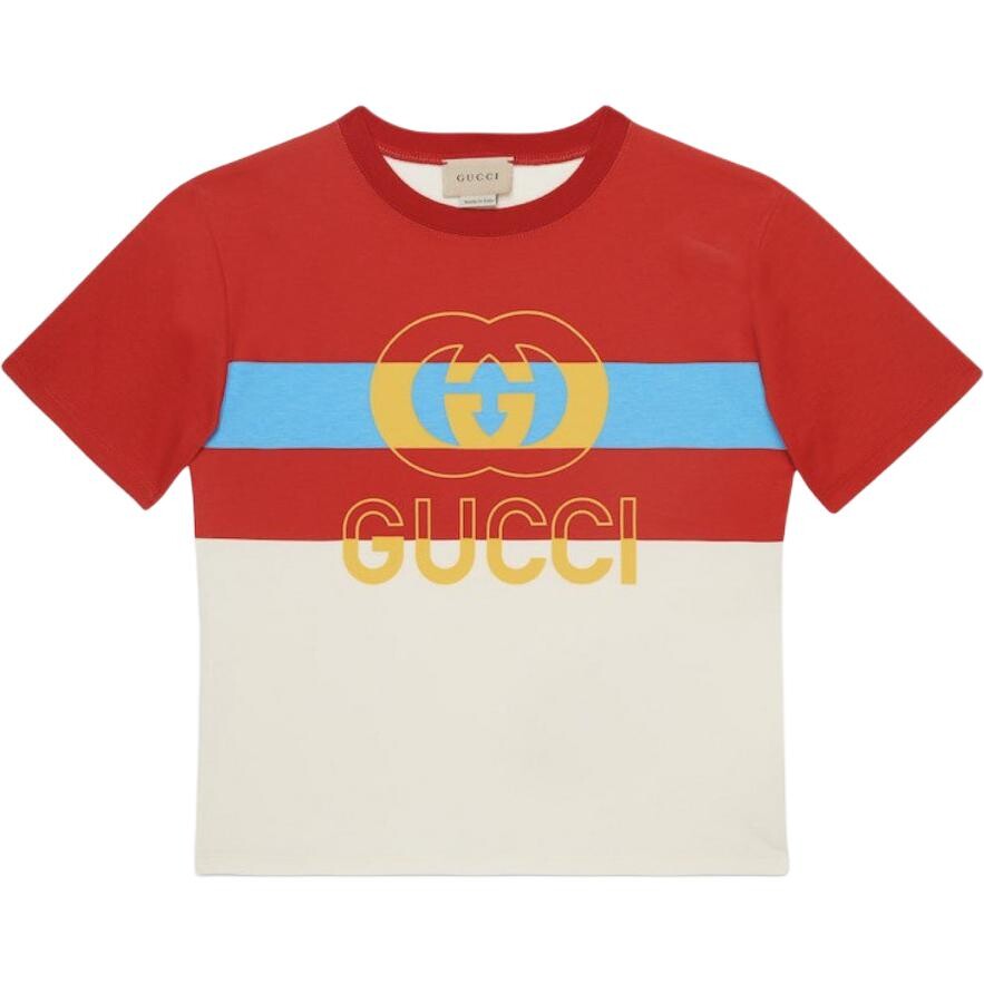

Футболка детская Gucci, красный / белый / синий