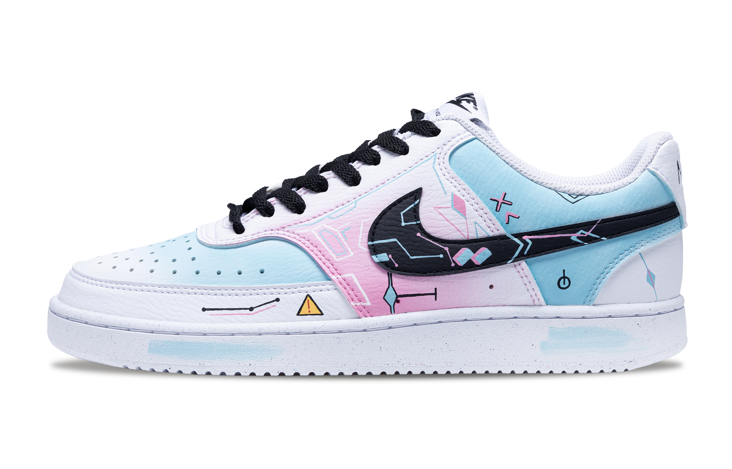 

Nike Кроссовки Court Vision 1 Sky Future нескользящие амортизирующие износостойкие мужские сине-розовые Skyline Future, цвет Skyline Future