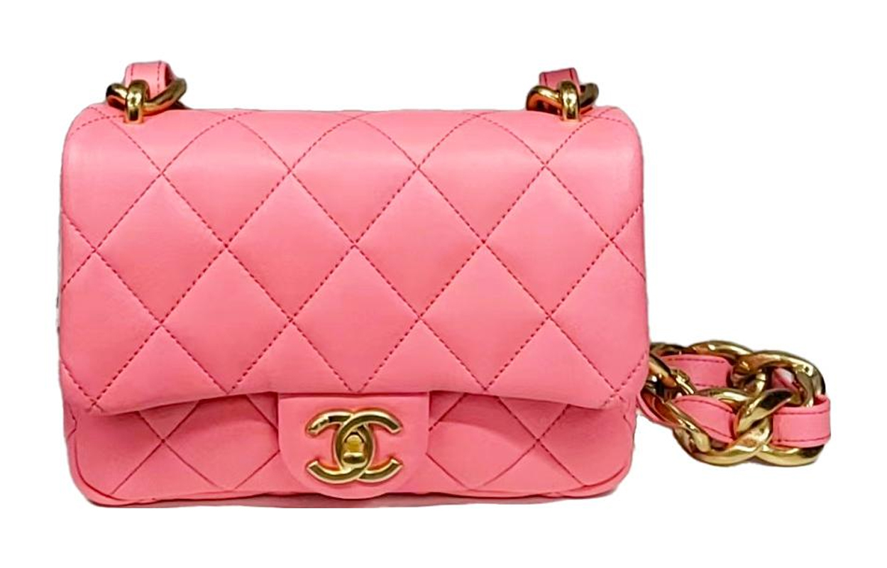 

CHANEL Сумка через плечо из кожи ягненка, маленькая женская кроссбоди pink