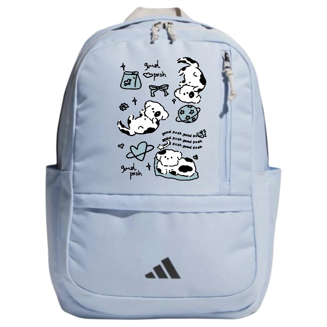 

Adidas Тканевый рюкзак унисекс глянцевый синий, Puppy graffiti