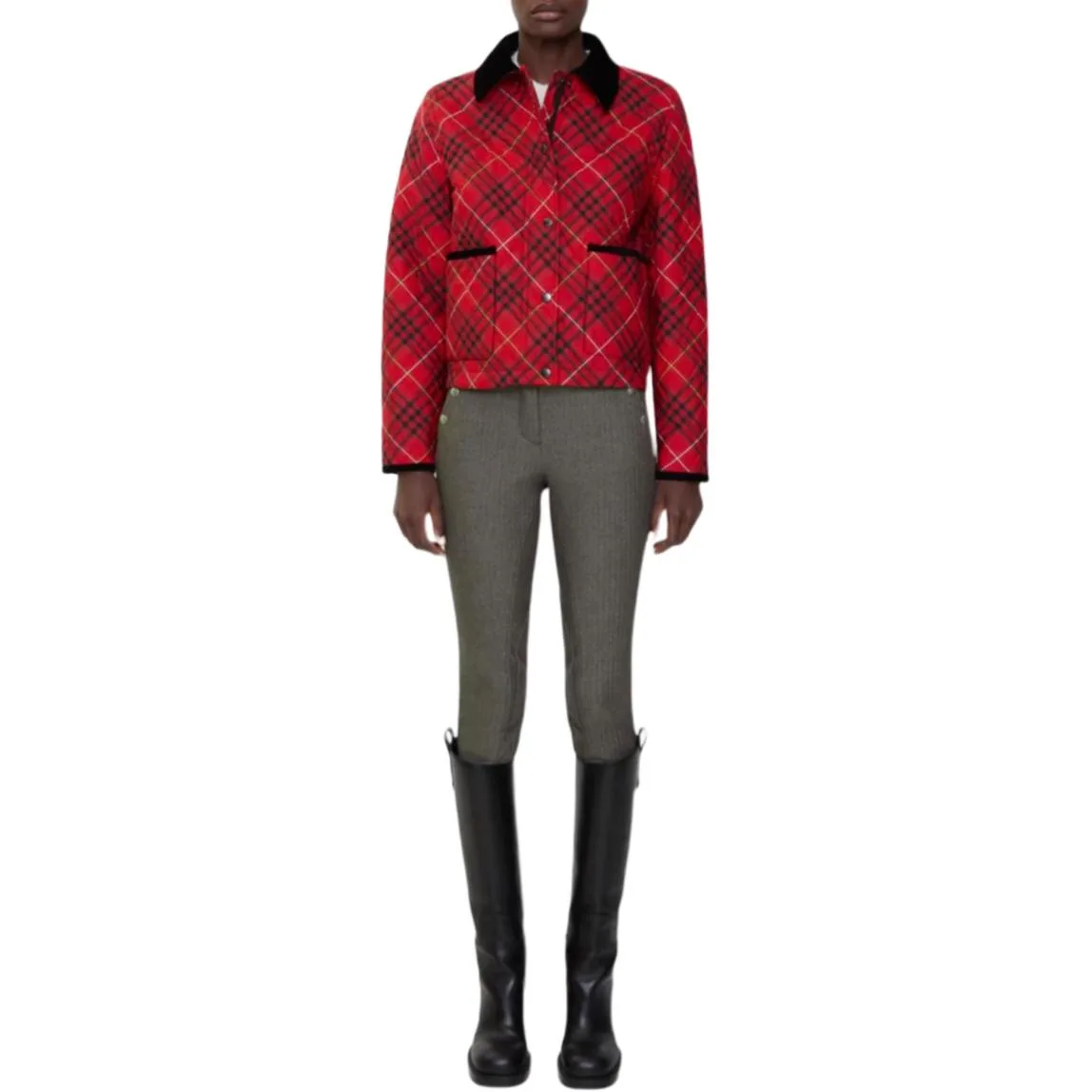 Стеганая куртка Burberry, красный — фото 3