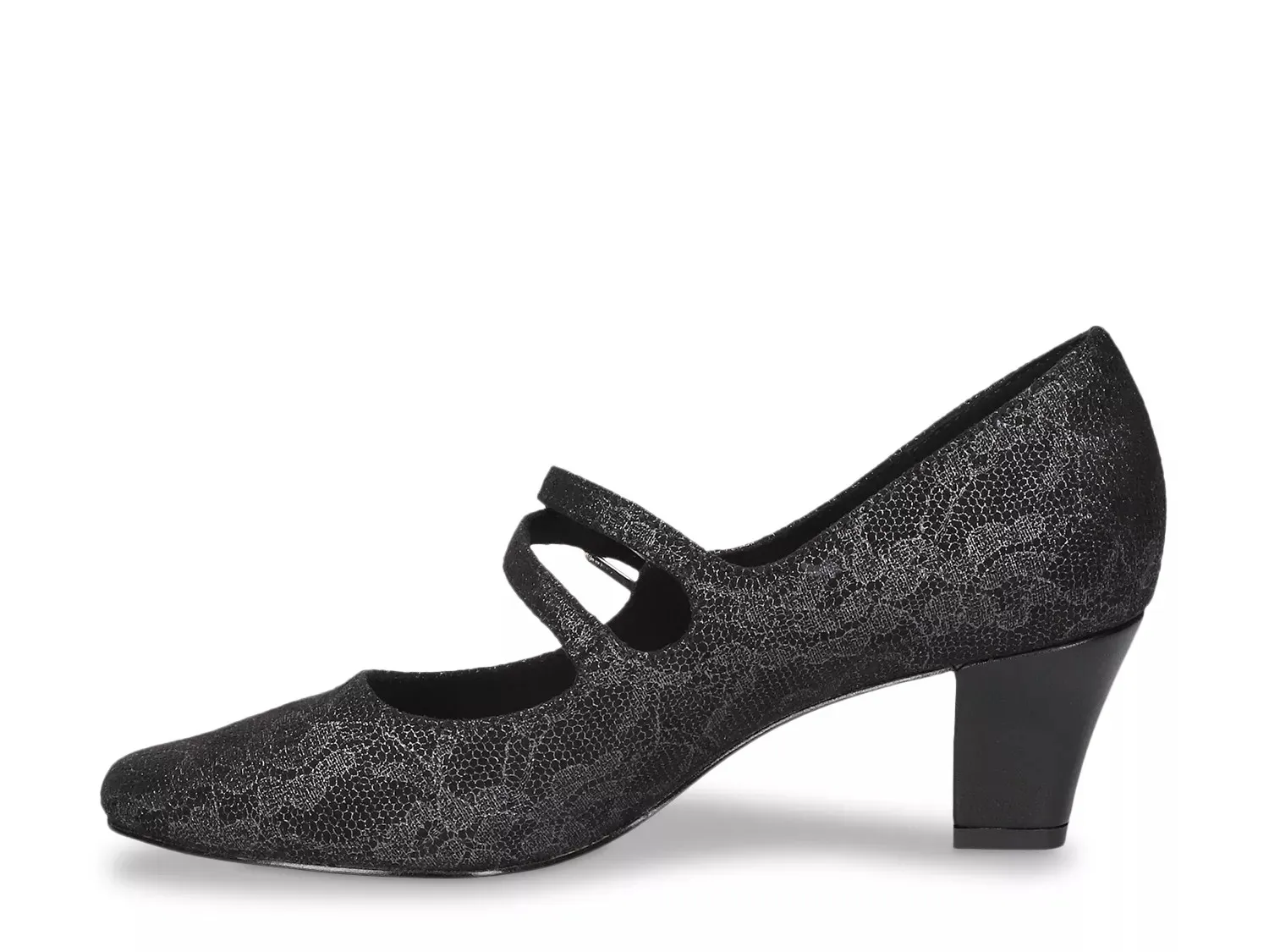 Туфли-лодочки Easy Street Meryl Mary Jane, черные кружевные — фото 3