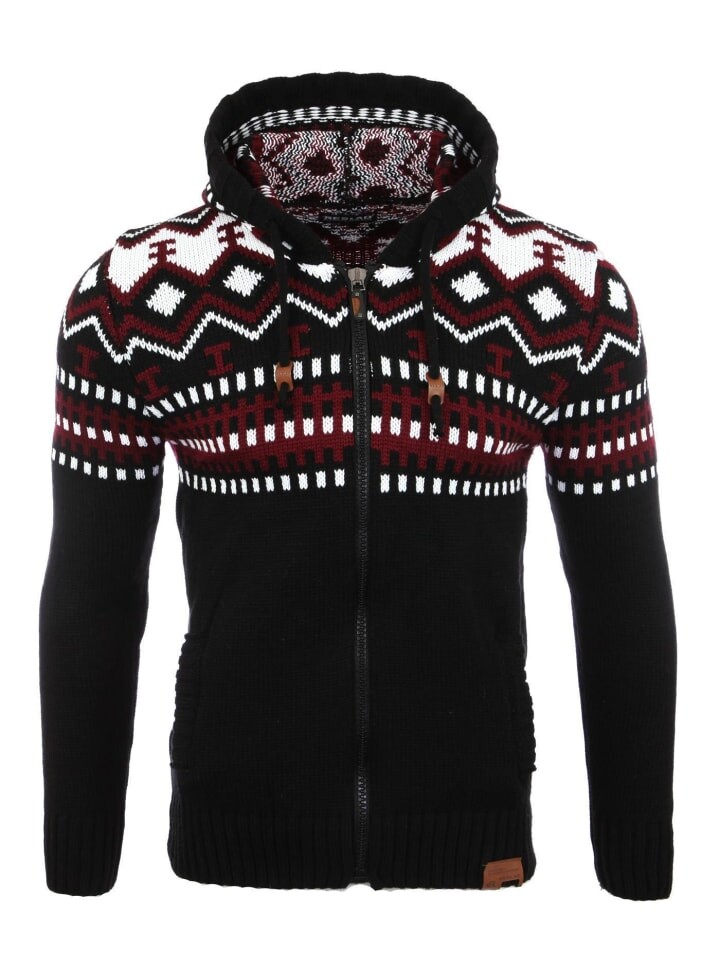 

Кардиган RESLAD Strickjacke Norweger, черный