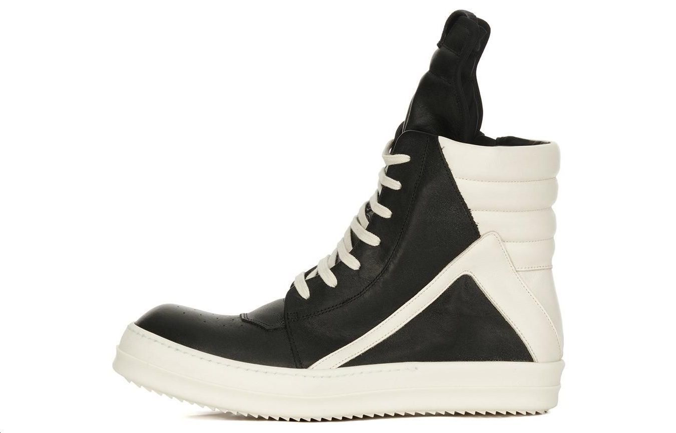 

Высокие кожаные кроссовки RICK OWENS, черный
