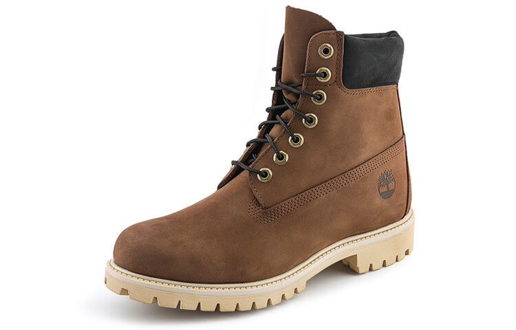 Мужские уличные ботинки Timberland высокие из кожи, темно-коричневый — фото 3