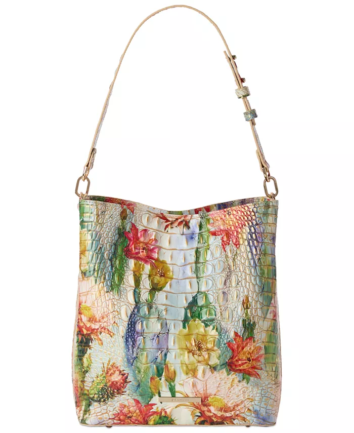 

Сумка Celina Melbourne Small Leather Bucket Brahmin, синий