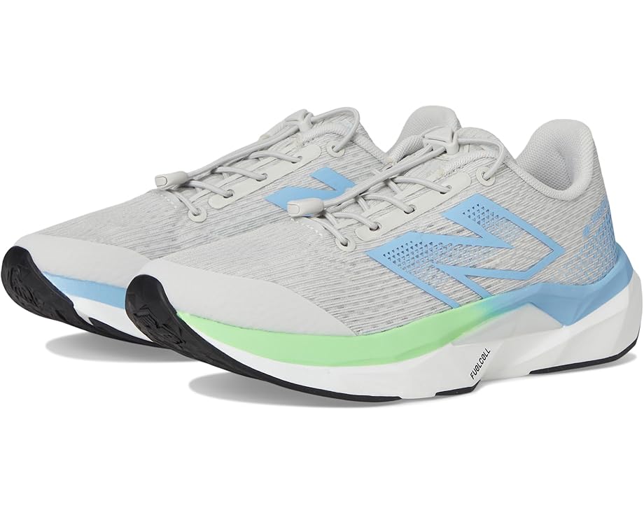 

Кроссовки New Balance Kids Bungee FuelCell Propel v5, цвет Grey Matter/Electric Sky/Electric Jade