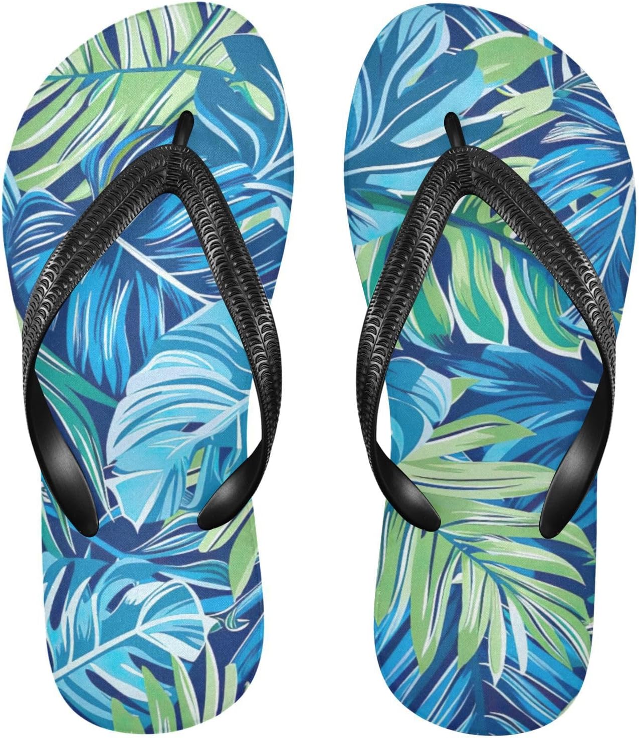 

Женские и мужские пляжные сандалии-шлепанцы Tropical Palm Flip Flop для лета, для душа Kfbe, Leaves