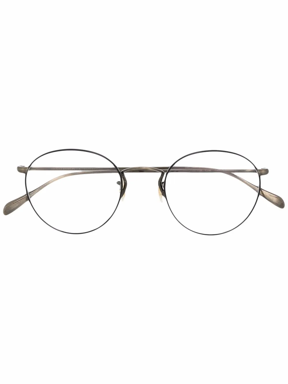 

Очки в круглой оправе с логотипом Oliver Peoples, черный