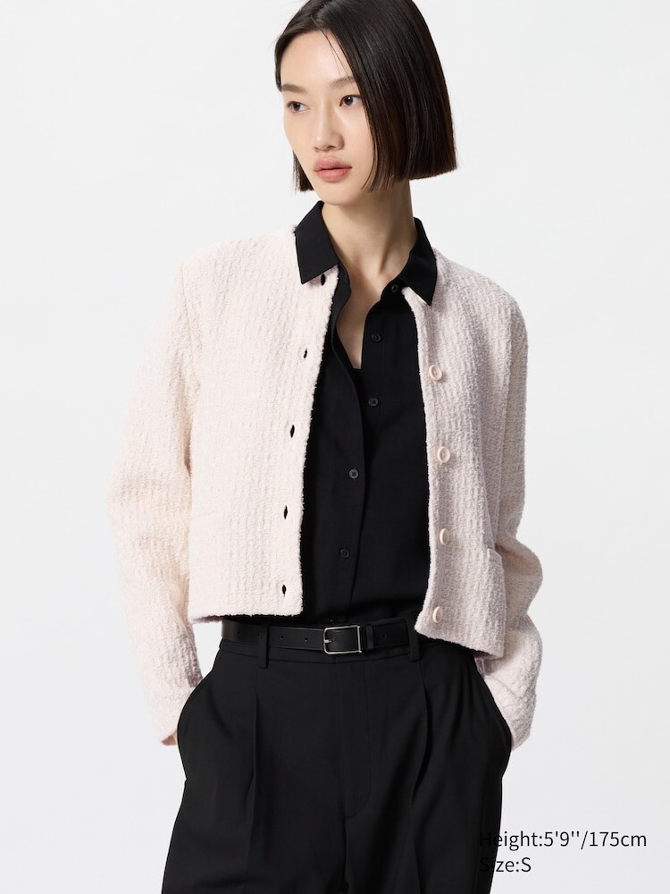 

Жакет укороченный Uniqlo, цвет 00 белый