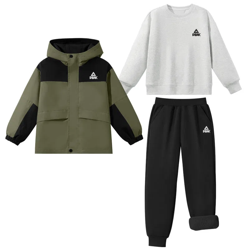 Детский спортивный костюм-тройка PEAK Army Green