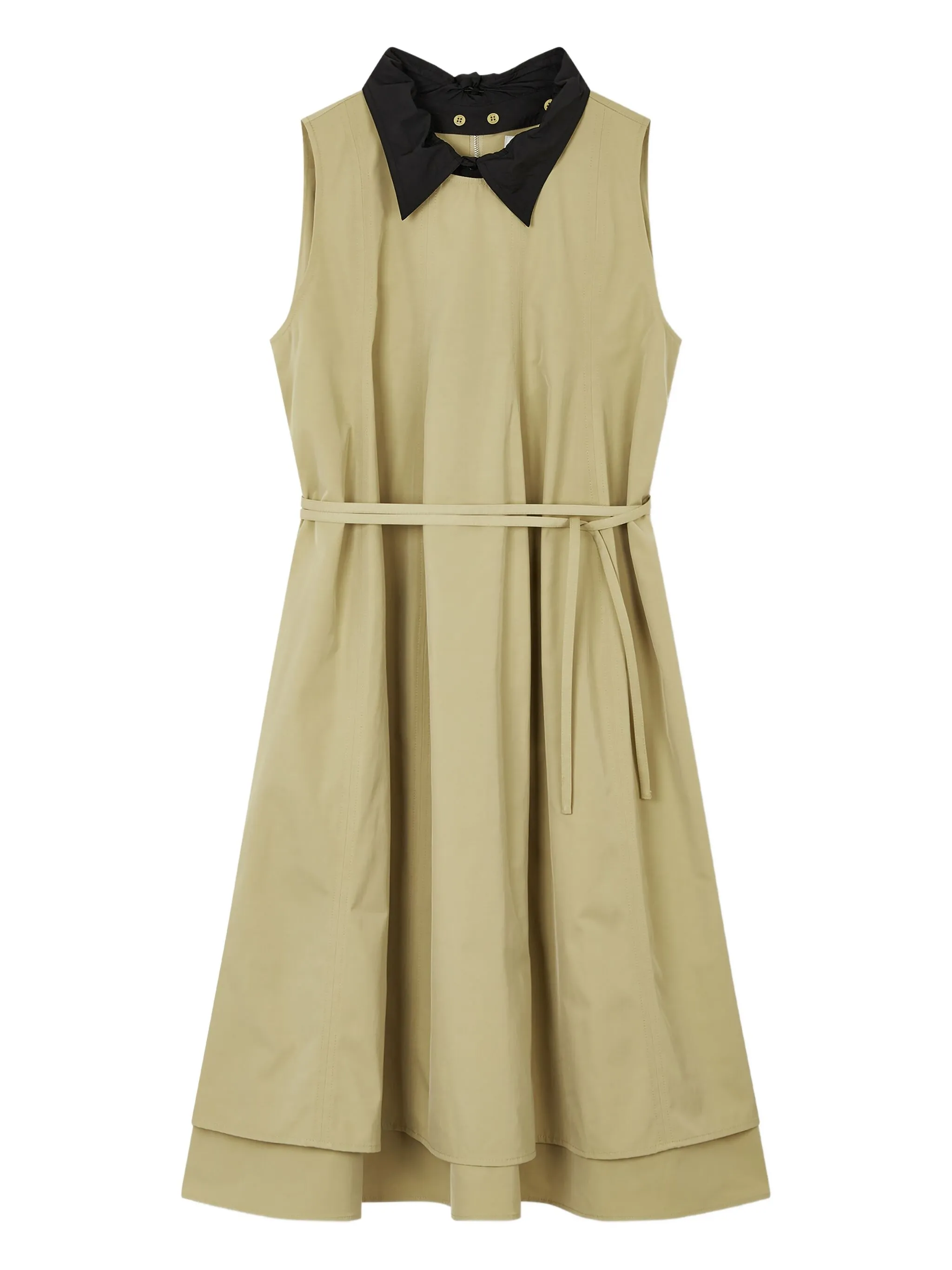 

Платье с контрастным воротником и поясом Studio Tomboy, коричневый