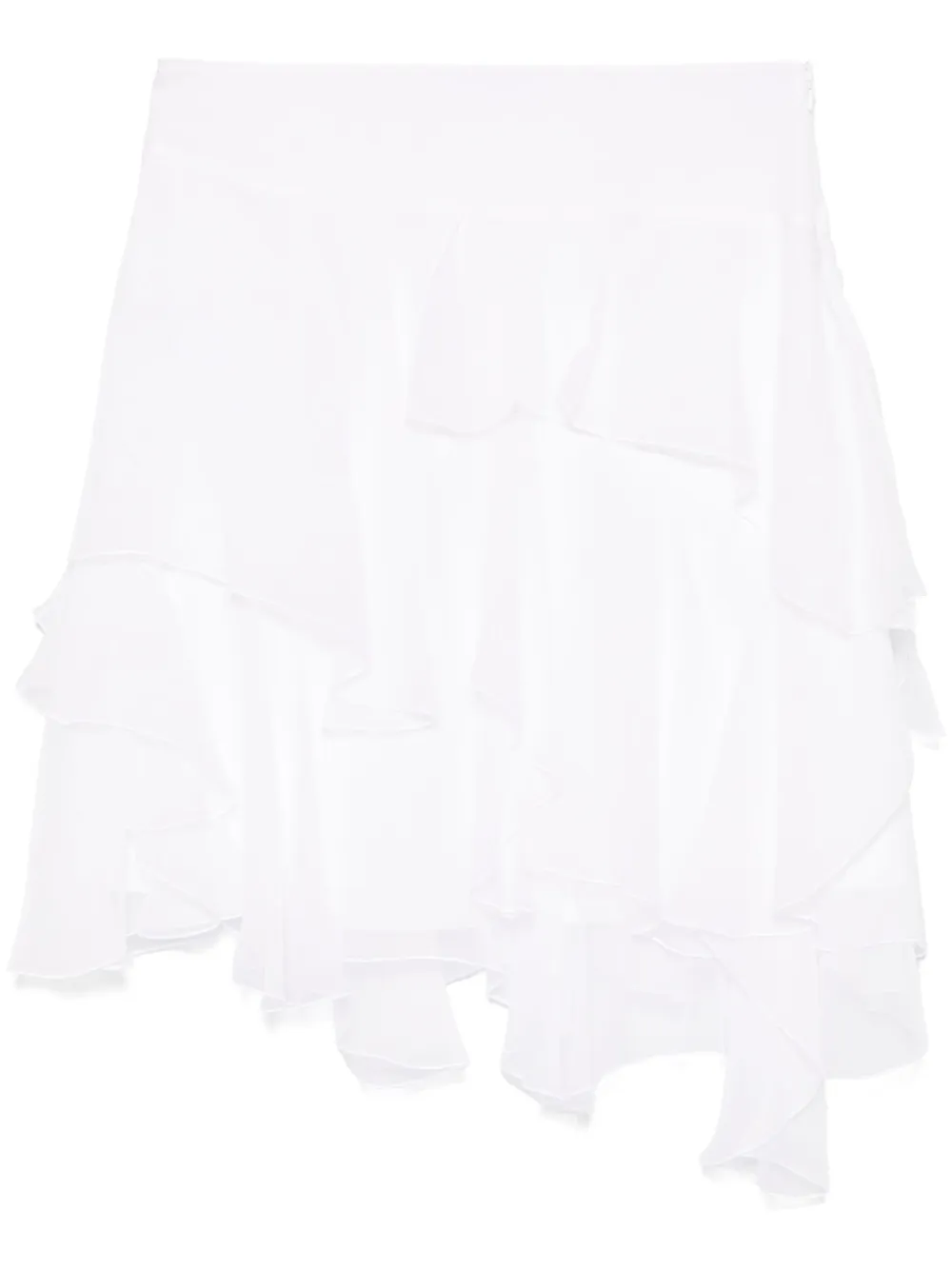 

Шифоновая юбка мини Alberta Ferretti, белый