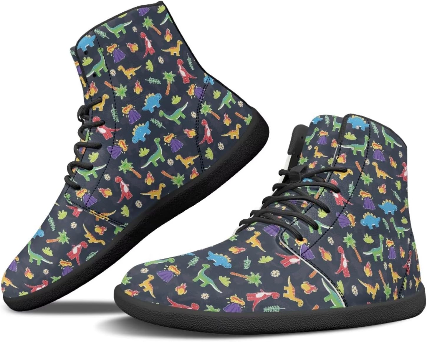 

Женские кроссовки JoyLamoria Skull Rose Butterfly высокие, с модными шнурками, для прогулок и тенниса, кожаные, хип-хоп стиль, кроссовки, Dinosaur