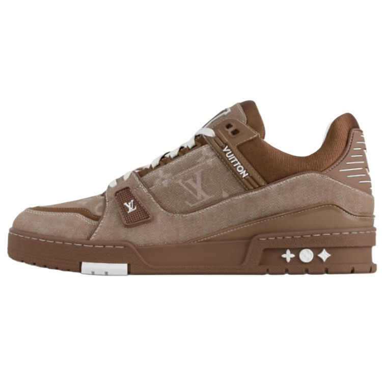 

LOUIS VUITTON Кроссовки для скейтбординга Trainer Low Top, мужские, коричневые
