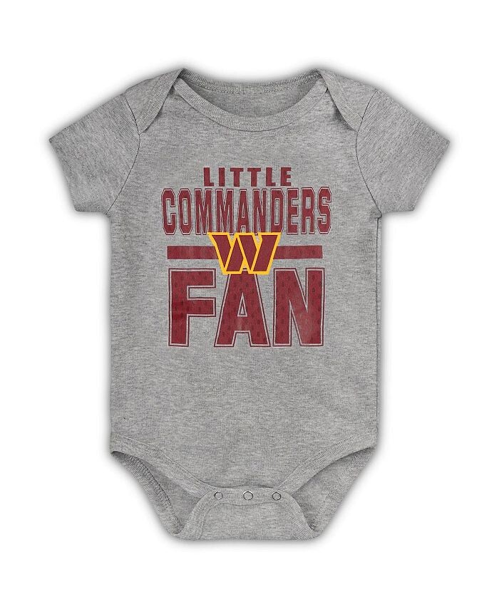 

Серый боди Washington Commanders Little Fan для новорожденных Outerstuff, серый